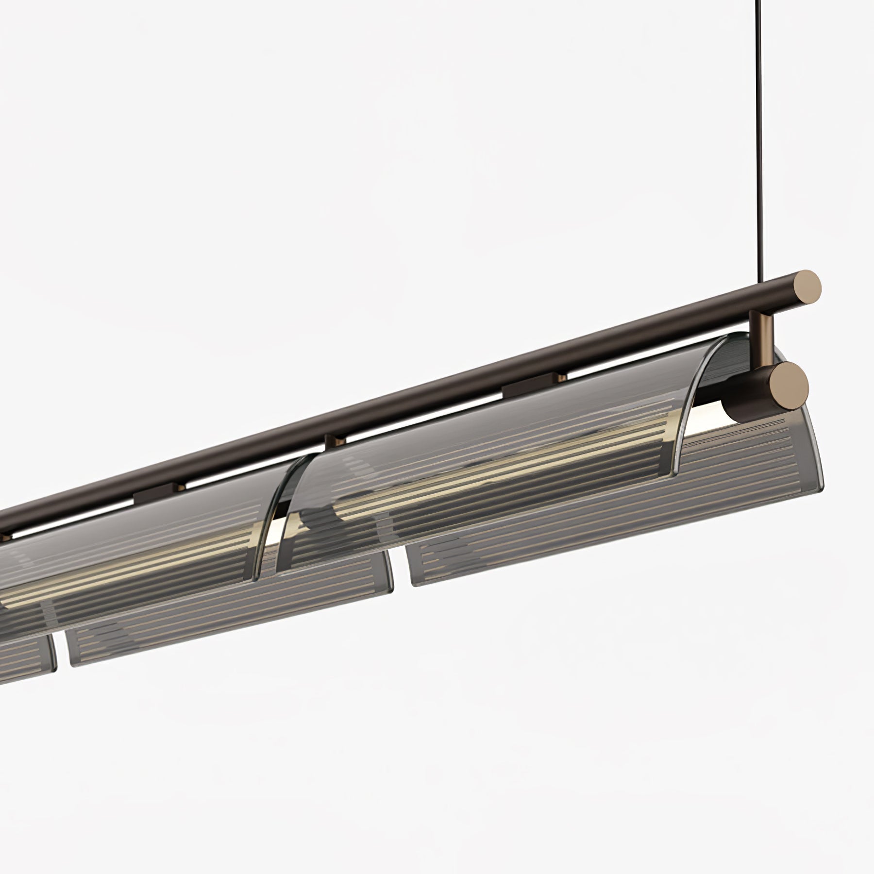 Lustra Chandelier Smoky Glass Modern - Letslighting