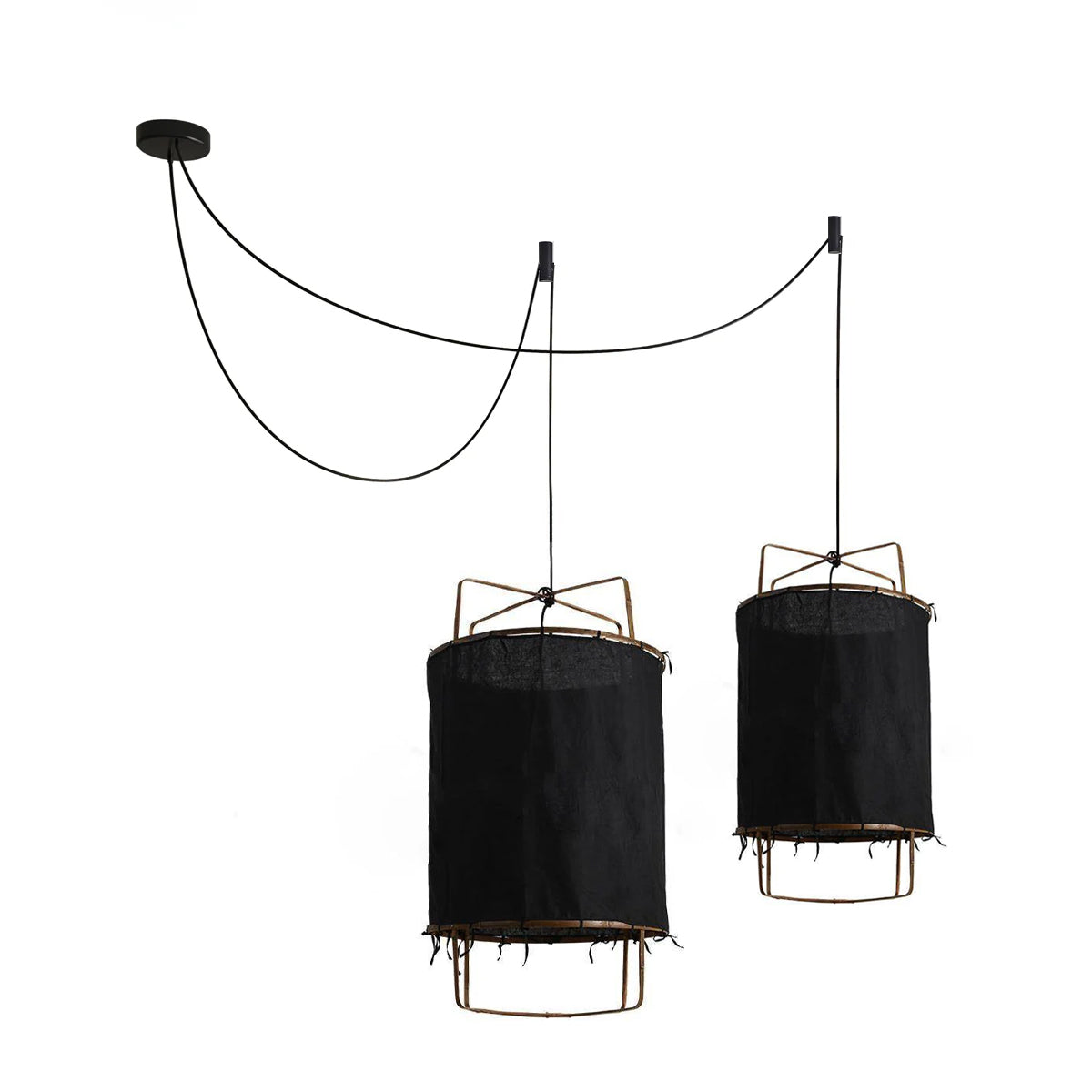 Lustra Pendant Lamp Bamboo Shade for Living Room - Letslighting