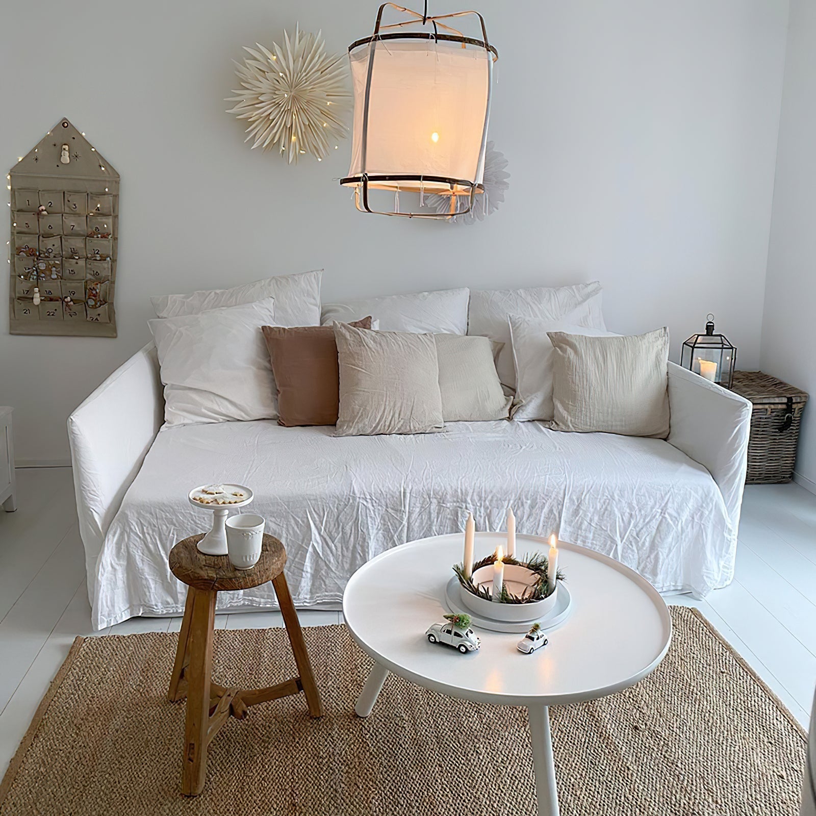 Lustra Pendant Lamp Bamboo Shade for Living Room - Letslighting