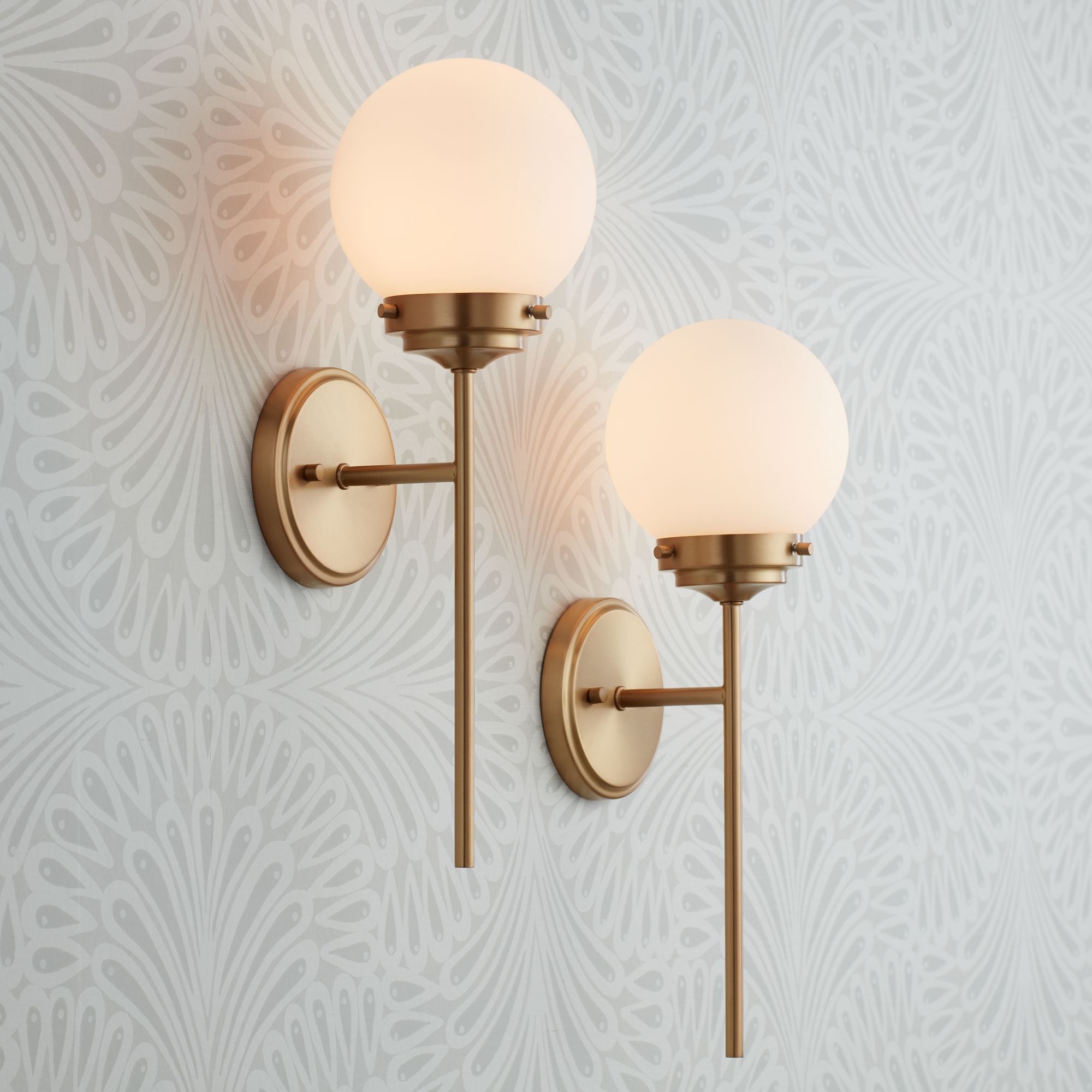 Granville Brass Glass Wall Lamp - Letslighting