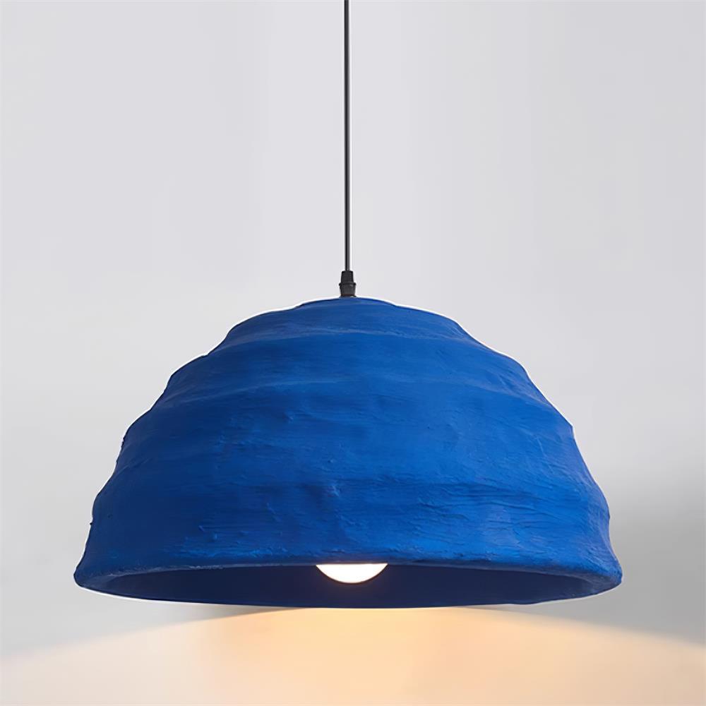 Pendant Lamp Polystyrene Dome Shade Blue Urban Industrial - Letslighting