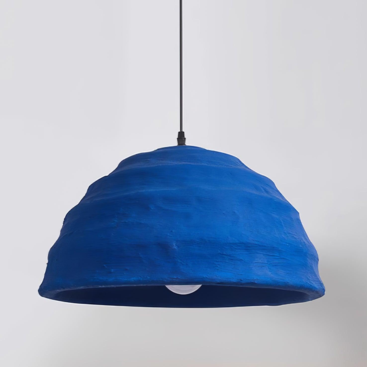 Pendant Lamp Polystyrene Dome Shade Blue Urban Industrial - Letslighting
