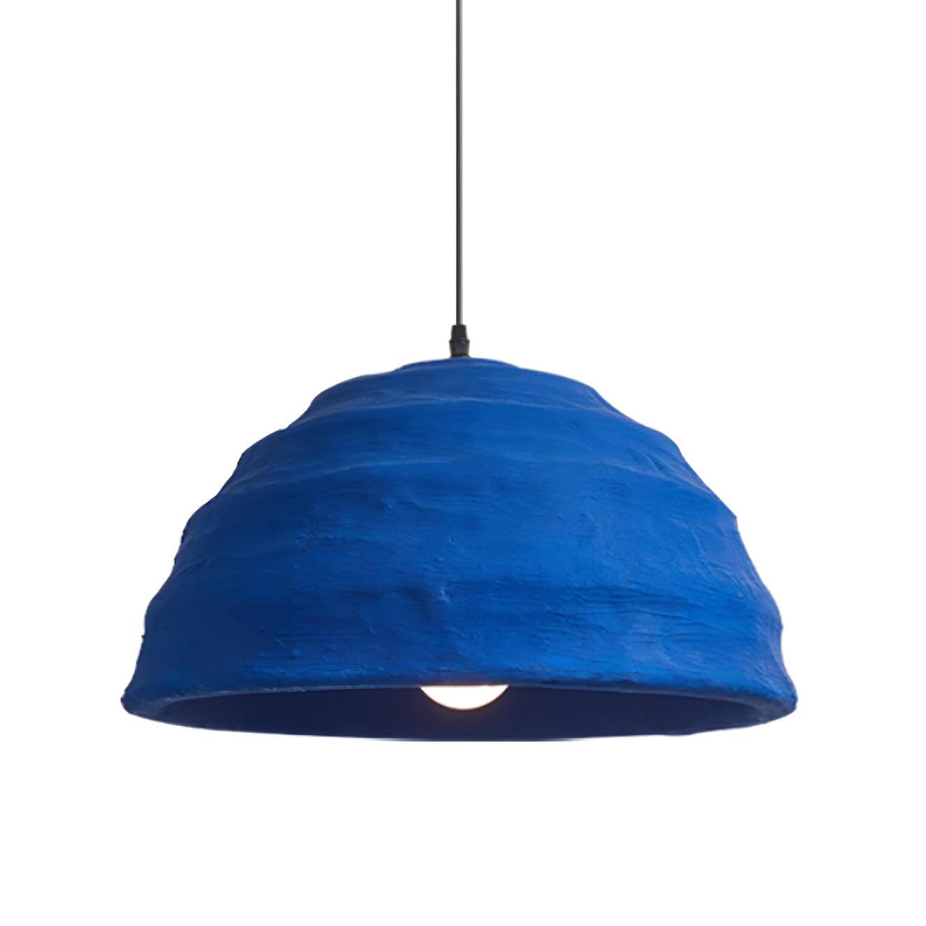Pendant Lamp Polystyrene Dome Shade Blue Urban Industrial - Letslighting