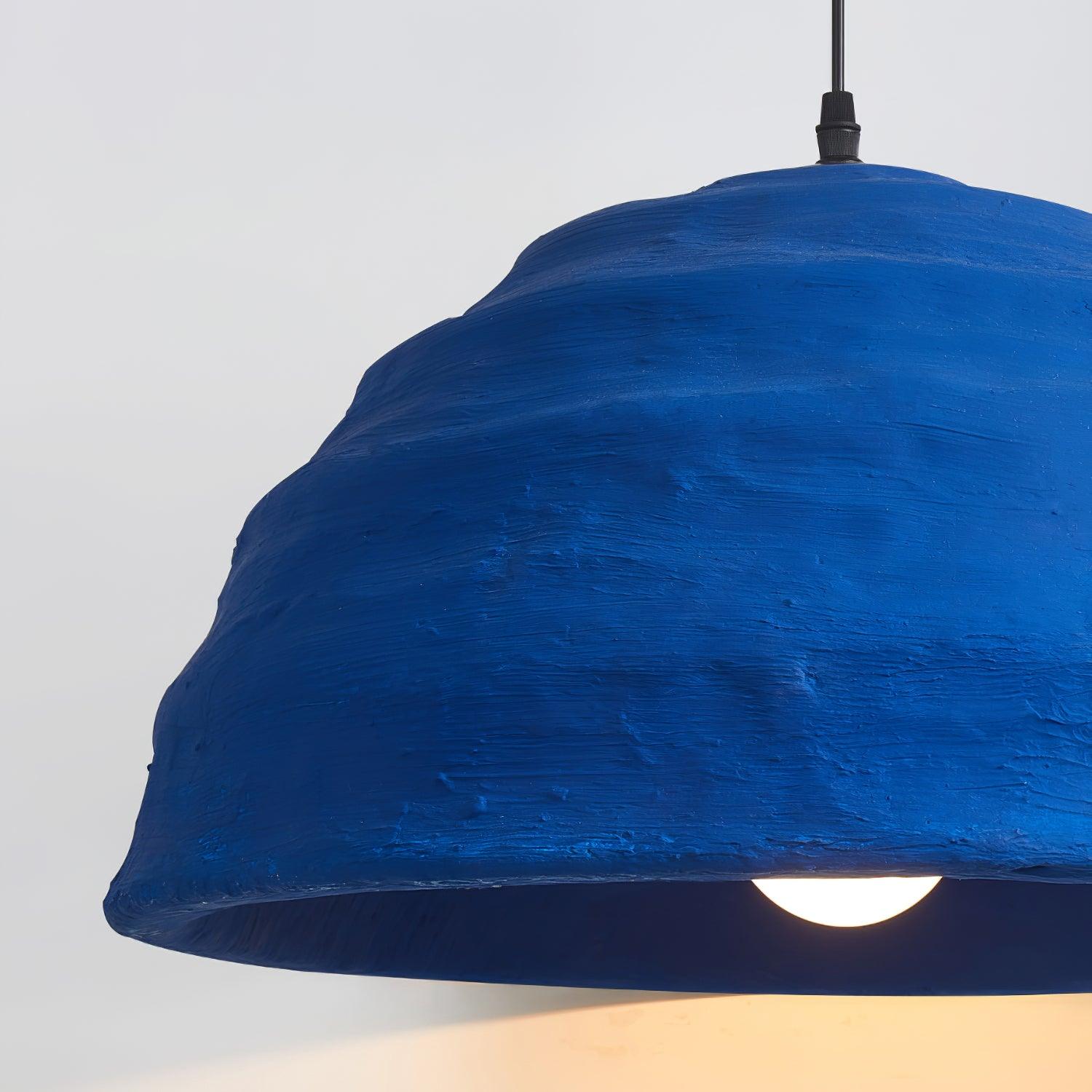 Pendant Lamp Polystyrene Dome Shade Blue Urban Industrial - Letslighting
