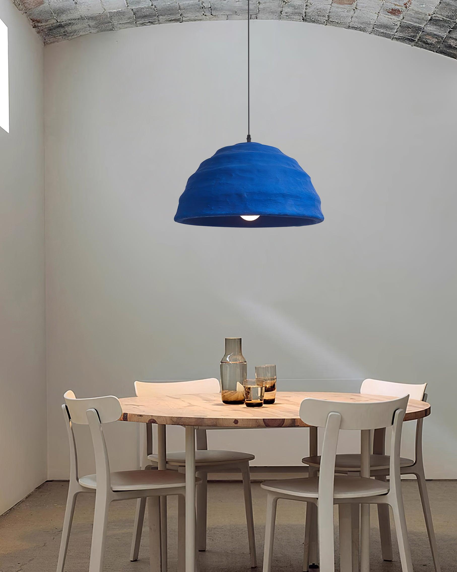 Pendant Lamp Polystyrene Dome Shade Blue Urban Industrial - Letslighting