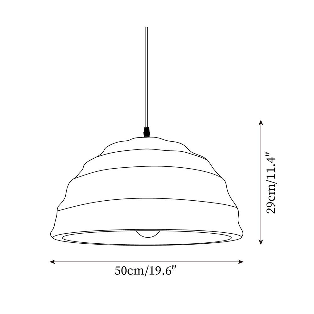 Pendant Lamp Polystyrene Dome Shade Blue Urban Industrial - Letslighting