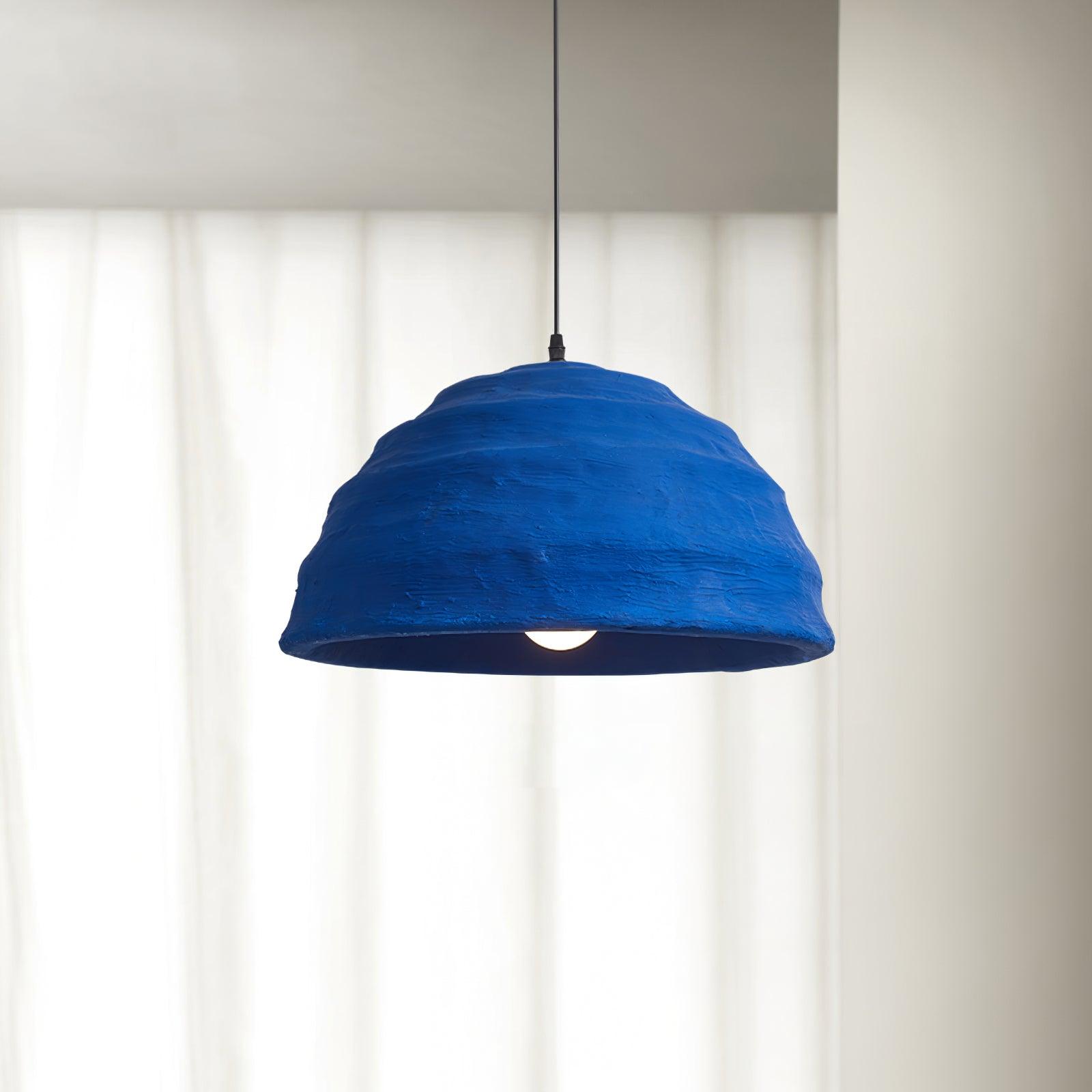 Pendant Lamp Polystyrene Dome Shade Blue Urban Industrial - Letslighting