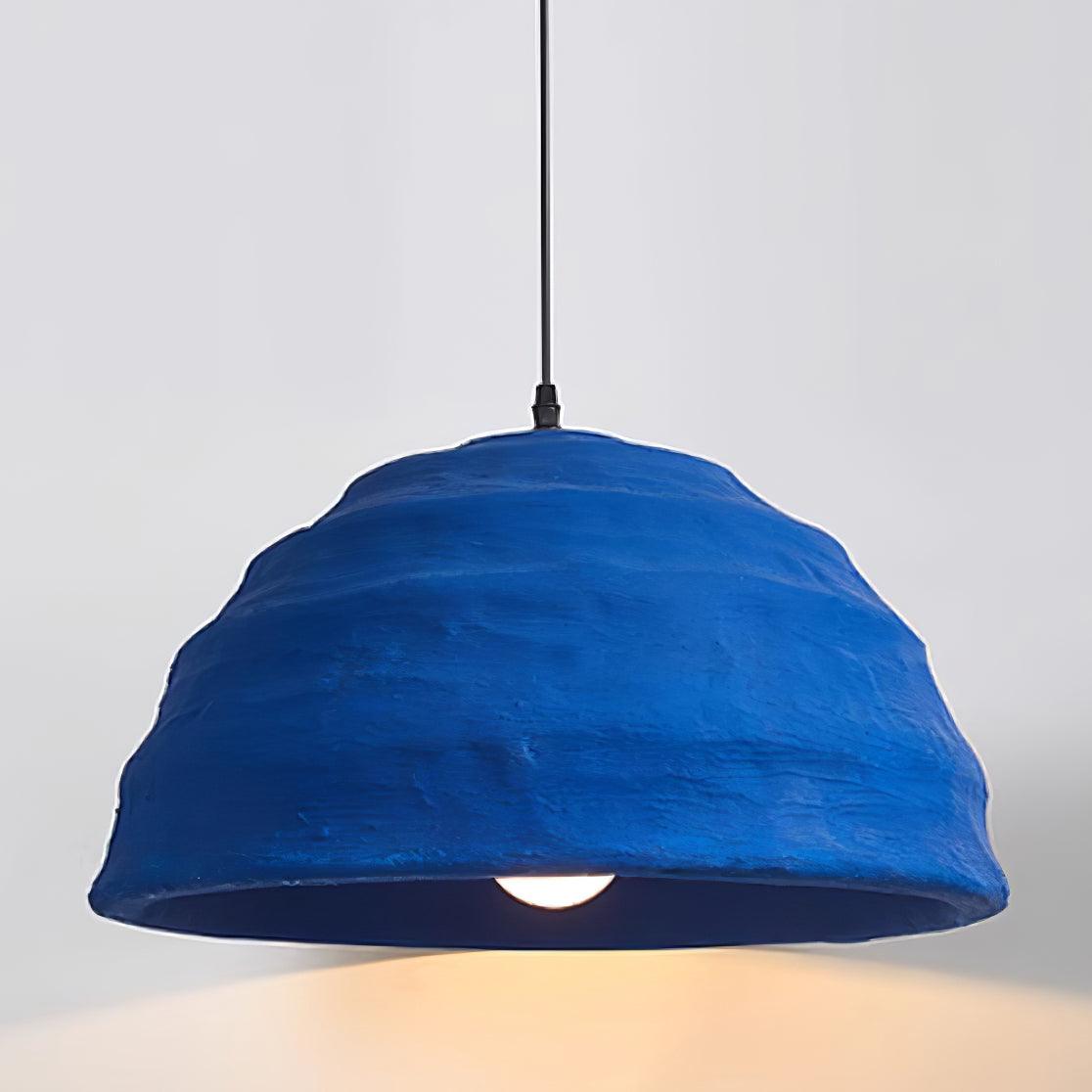 Pendant Lamp Polystyrene Dome Shade Blue Urban Industrial - Letslighting