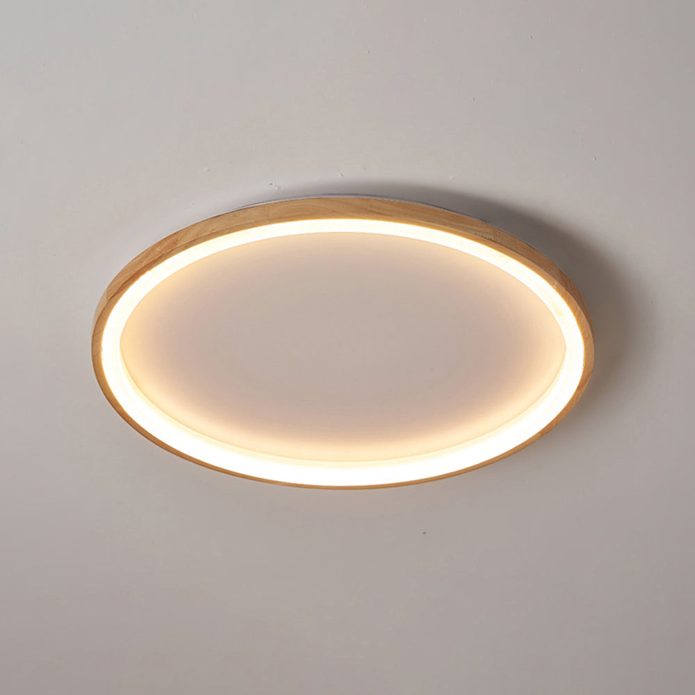 Muto Modern Flush Mount Ceiling Light Wood & Acrylic - Letslighting