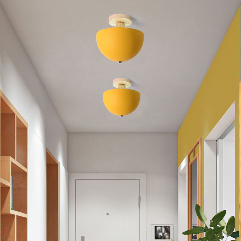 Muto Modern LED Ceiling Light Fixtures Wood/Metal Living Room