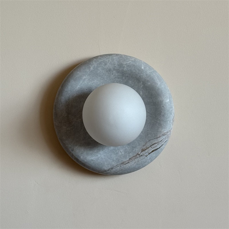 Aurvelyra Nordic Art Classic Grey Glass Marble Sconce Wall Lamp - Letslighting