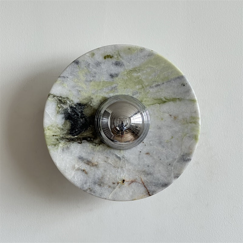 Evvarel Modern Minimalist Green Marble Sconce Wall Lamp - Letslighting