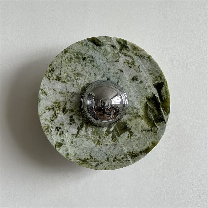 Evvarel Modern Minimalist Green Marble Sconce Wall Lamp - Letslighting