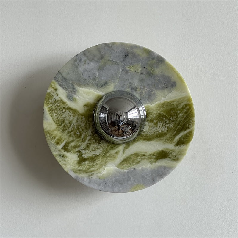 Evvarel Modern Minimalist Green Marble Sconce Wall Lamp - Letslighting