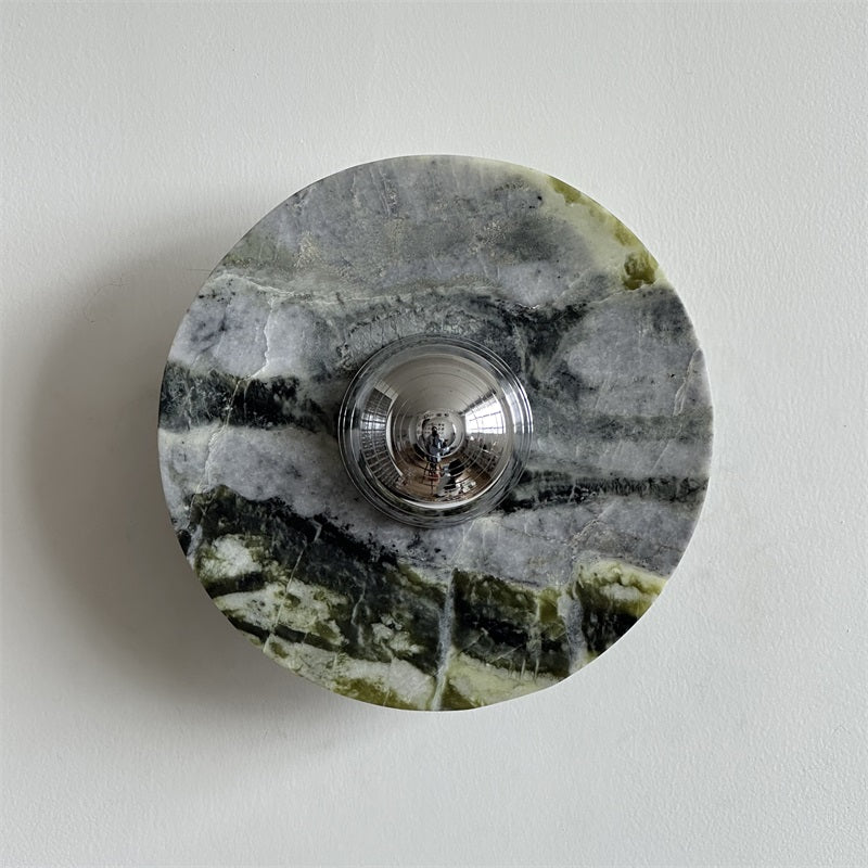 Evvarel Modern Minimalist Green Marble Sconce Wall Lamp - Letslighting