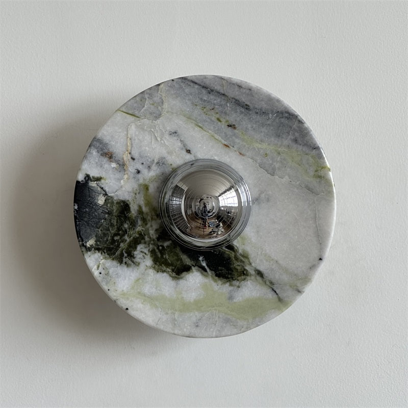 Evvarel Modern Minimalist Green Marble Sconce Wall Lamp - Letslighting