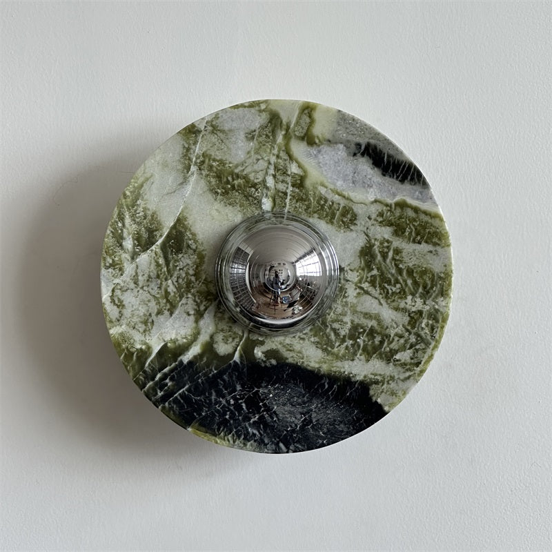 Evvarel Modern Minimalist Green Marble Sconce Wall Lamp - Letslighting