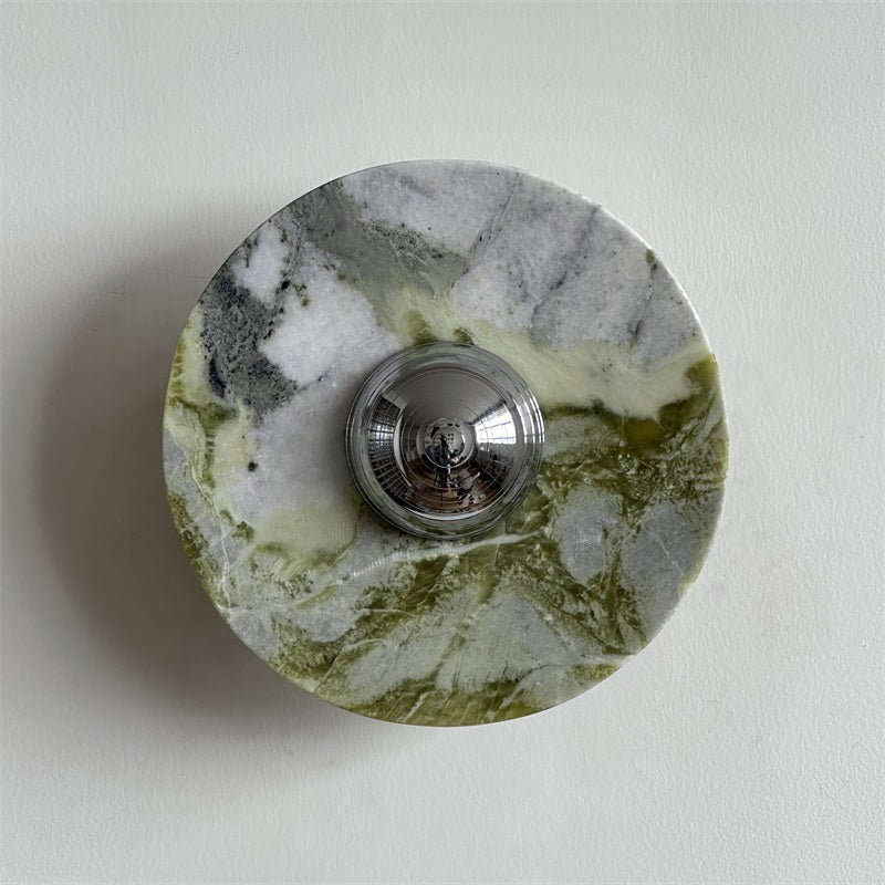 Evvarel Modern Minimalist Green Marble Sconce Wall Lamp - Letslighting