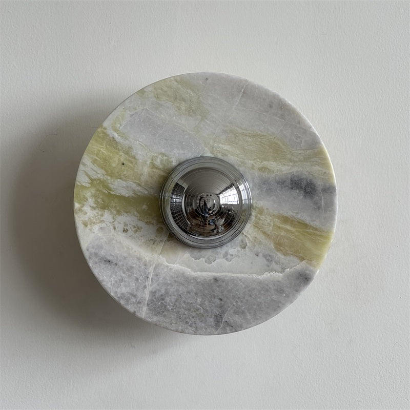 Evvarel Modern Minimalist Green Marble Sconce Wall Lamp - Letslighting