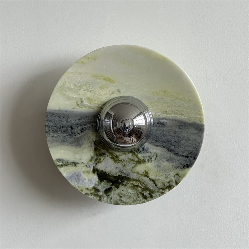 Evvarel Modern Minimalist Green Marble Sconce Wall Lamp - Letslighting