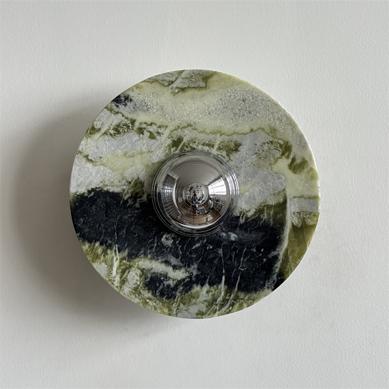 Evvarel Modern Minimalist Green Marble Sconce Wall Lamp - Letslighting