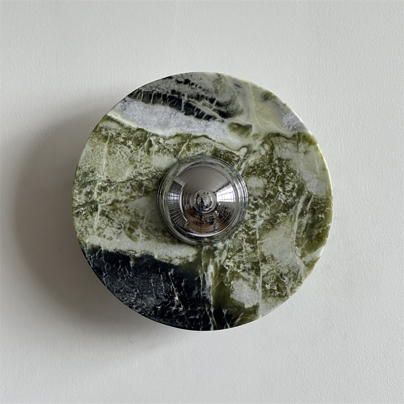 Evvarel Modern Minimalist Green Marble Sconce Wall Lamp - Letslighting