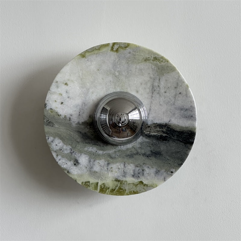 Evvarel Modern Minimalist Green Marble Sconce Wall Lamp - Letslighting