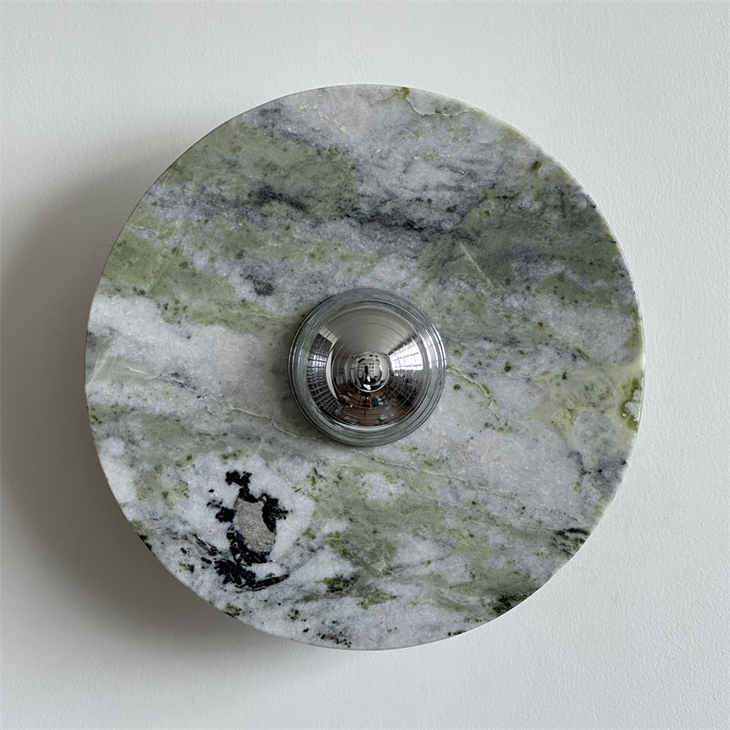 Evvarel Modern Minimalist Green Marble Sconce Wall Lamp - Letslighting