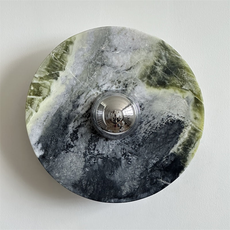 Evvarel Modern Minimalist Green Marble Sconce Wall Lamp - Letslighting
