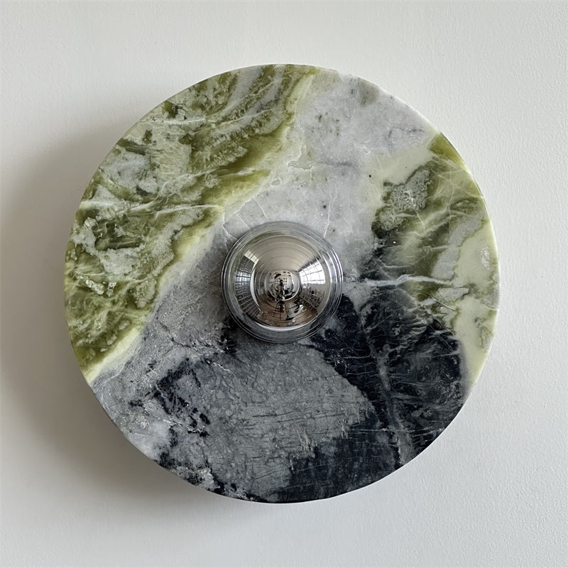 Evvarel Modern Minimalist Green Marble Sconce Wall Lamp - Letslighting
