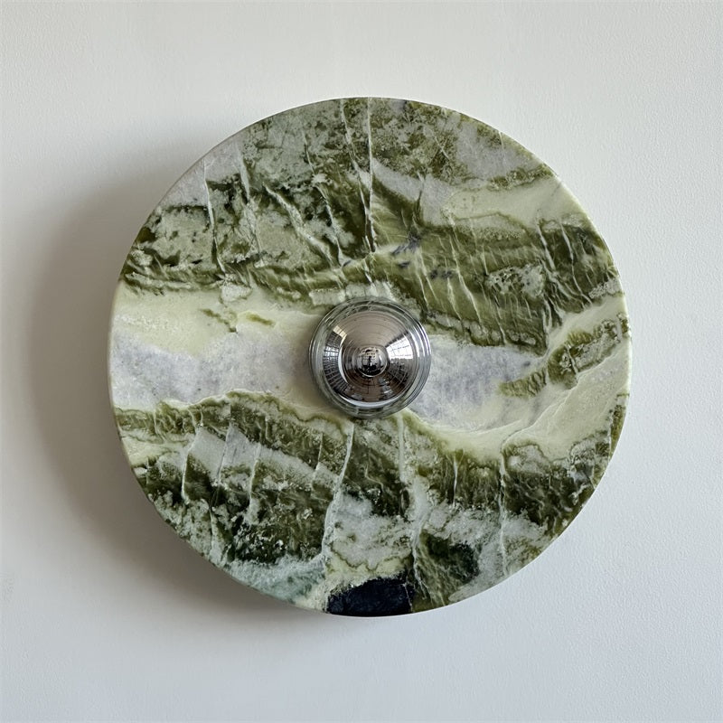 Evvarel Modern Minimalist Green Marble Sconce Wall Lamp - Letslighting