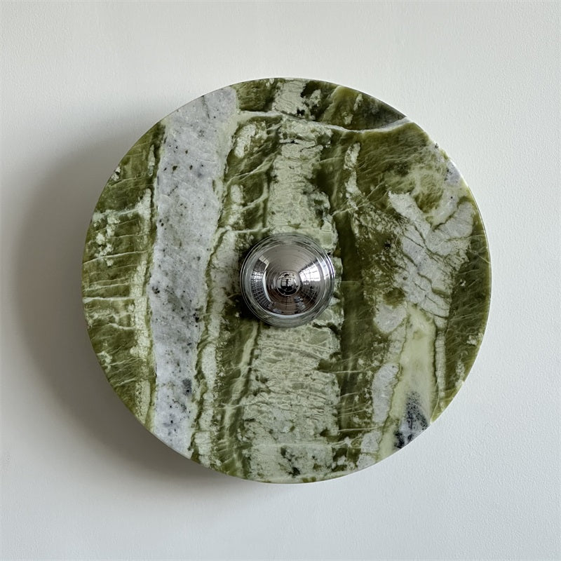 Evvarel Modern Minimalist Green Marble Sconce Wall Lamp - Letslighting