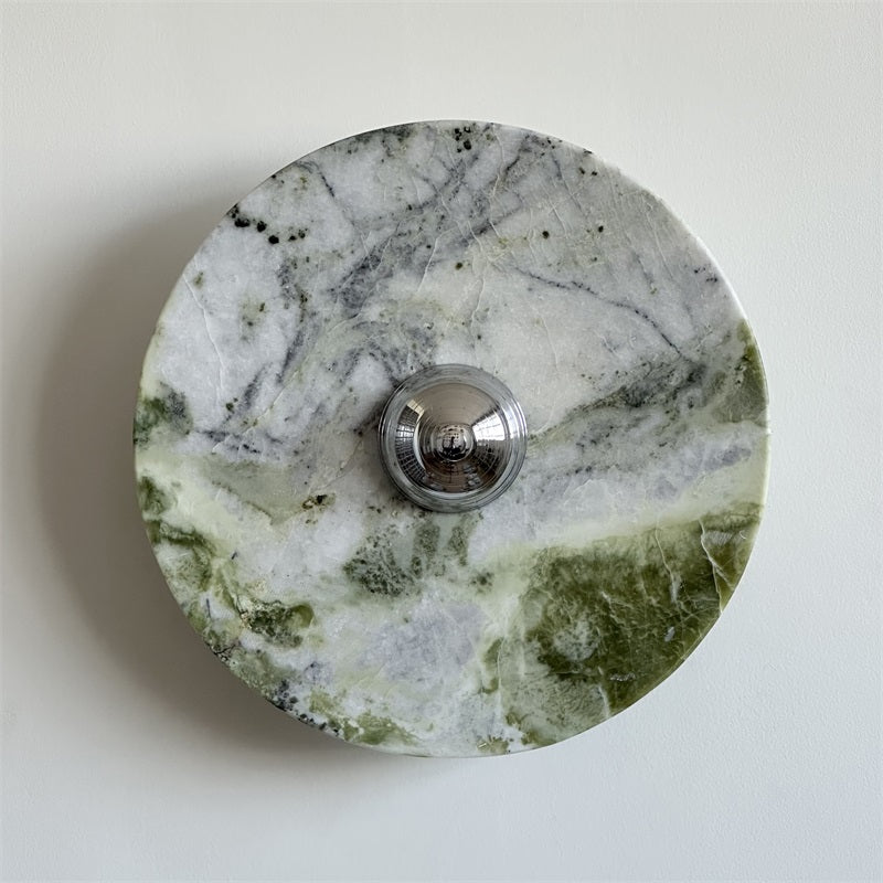 Evvarel Modern Minimalist Green Marble Sconce Wall Lamp - Letslighting