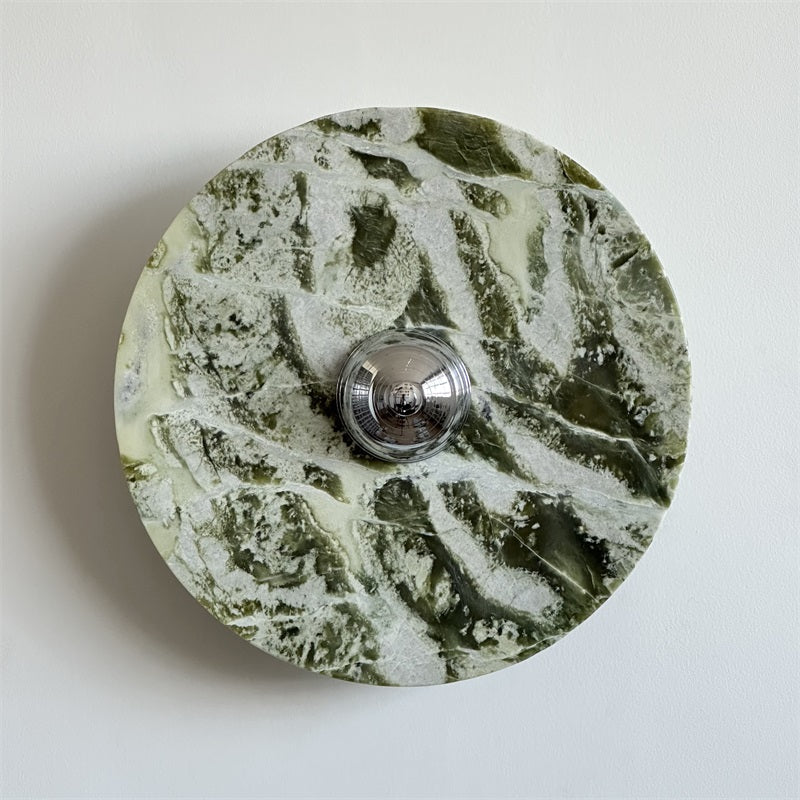 Evvarel Modern Minimalist Green Marble Sconce Wall Lamp - Letslighting