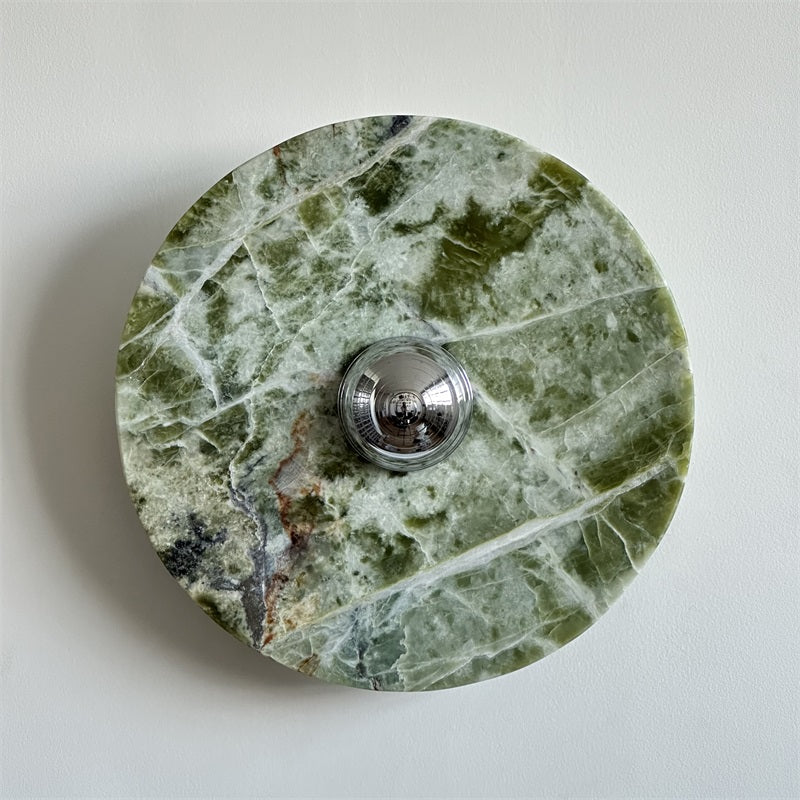 Evvarel Modern Minimalist Green Marble Sconce Wall Lamp - Letslighting
