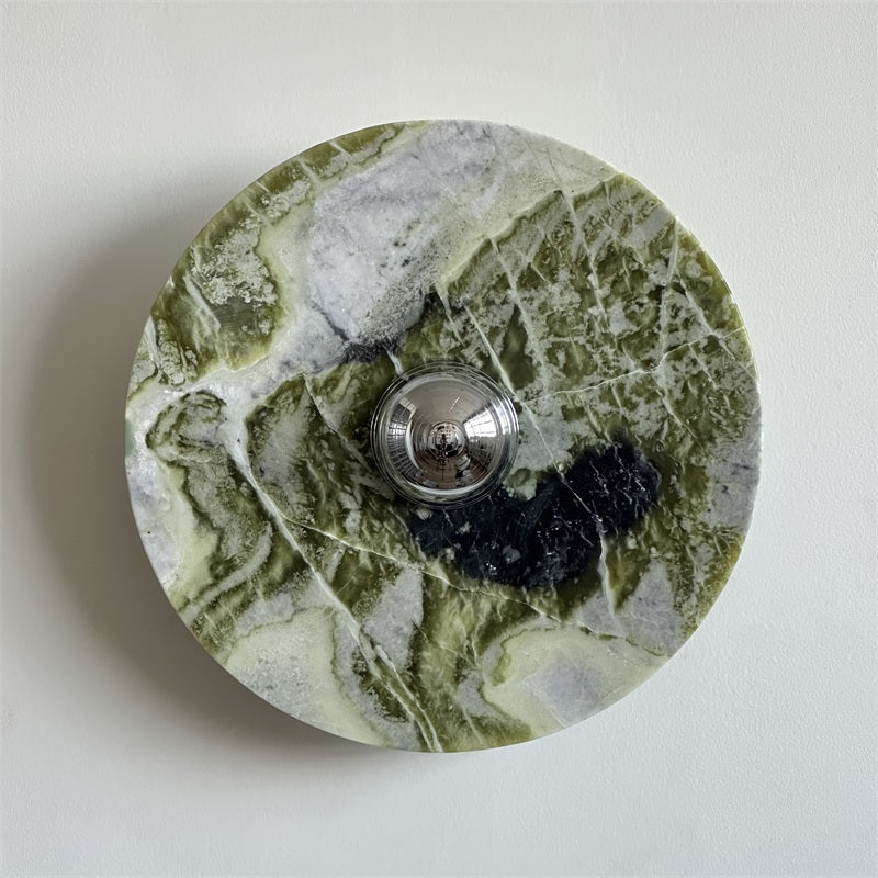 Evvarel Modern Minimalist Green Marble Sconce Wall Lamp - Letslighting