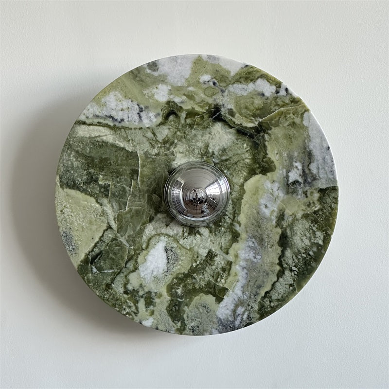 Evvarel Modern Minimalist Green Marble Sconce Wall Lamp - Letslighting