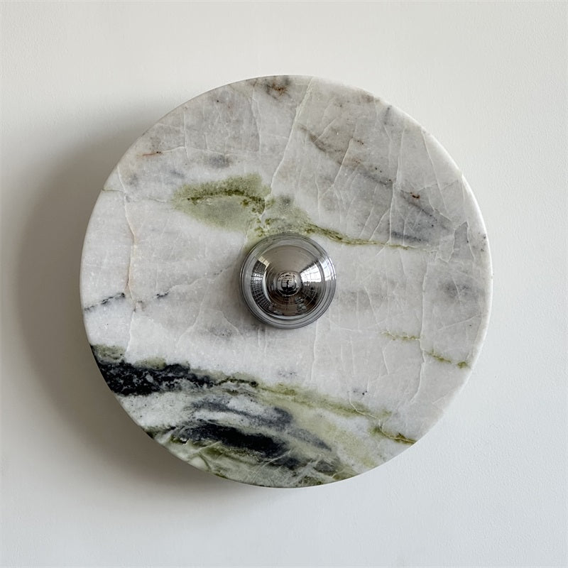 Evvarel Modern Minimalist Green Marble Sconce Wall Lamp - Letslighting