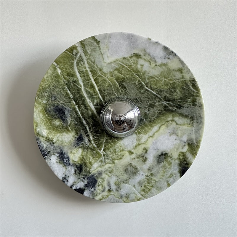 Evvarel Modern Minimalist Green Marble Sconce Wall Lamp - Letslighting