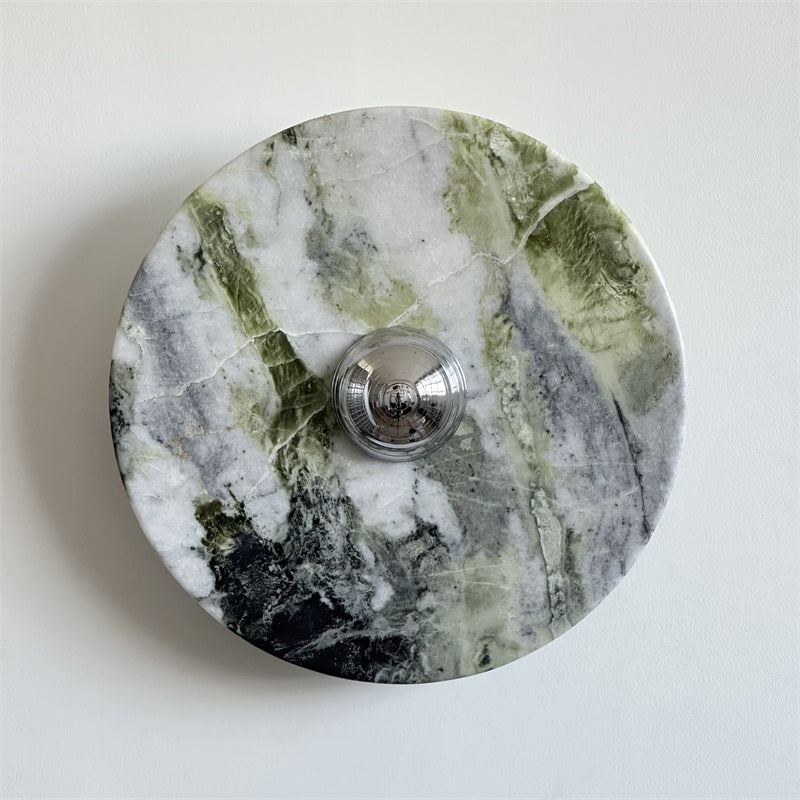 Evvarel Modern Minimalist Green Marble Sconce Wall Lamp - Letslighting