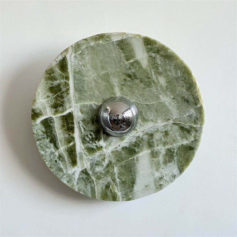 Evvarel Modern Minimalist Green Marble Sconce Wall Lamp - Letslighting
