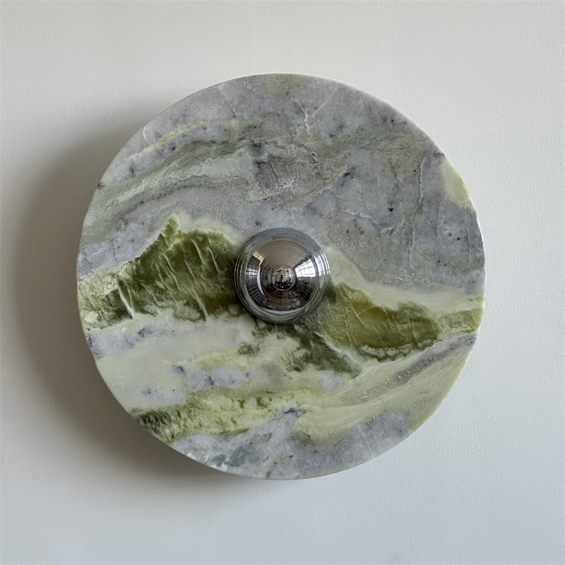 Evvarel Modern Minimalist Green Marble Sconce Wall Lamp - Letslighting