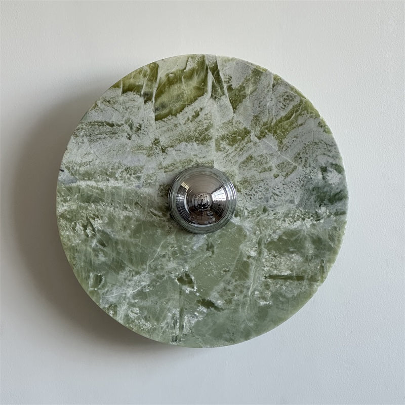 Evvarel Modern Minimalist Green Marble Sconce Wall Lamp - Letslighting
