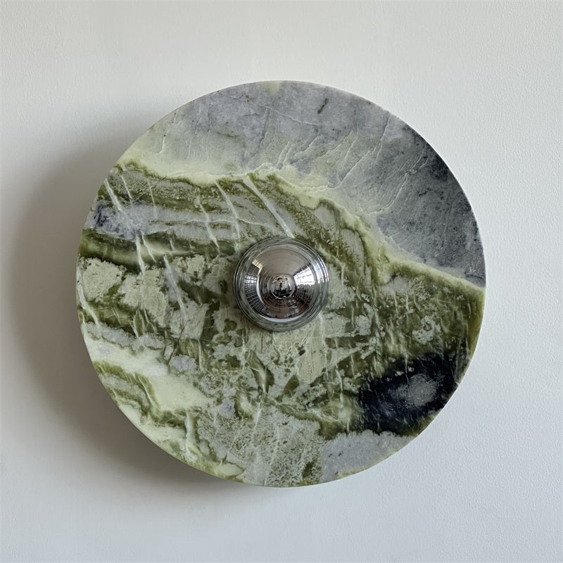 Evvarel Modern Minimalist Green Marble Sconce Wall Lamp - Letslighting