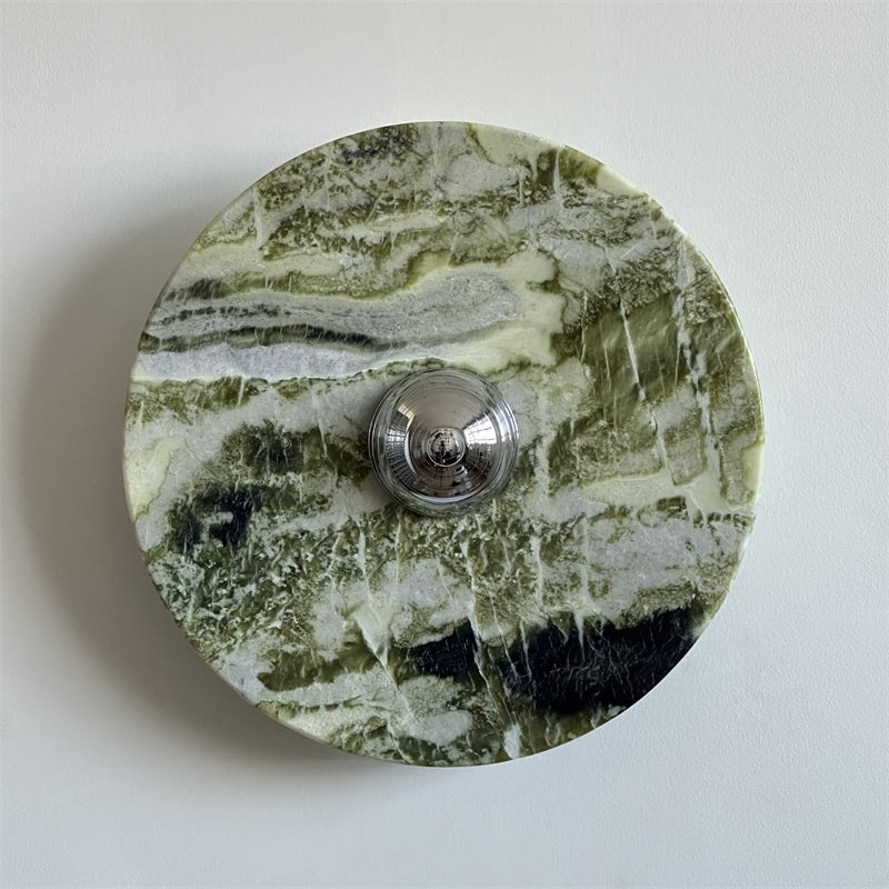 Evvarel Modern Minimalist Green Marble Sconce Wall Lamp - Letslighting