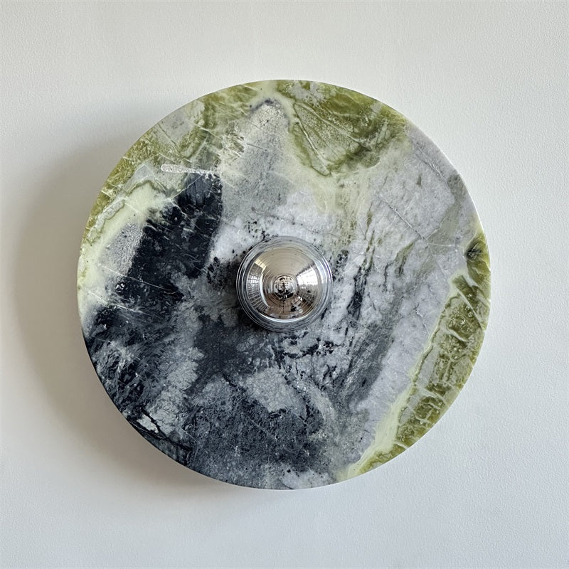 Evvarel Modern Minimalist Green Marble Sconce Wall Lamp - Letslighting