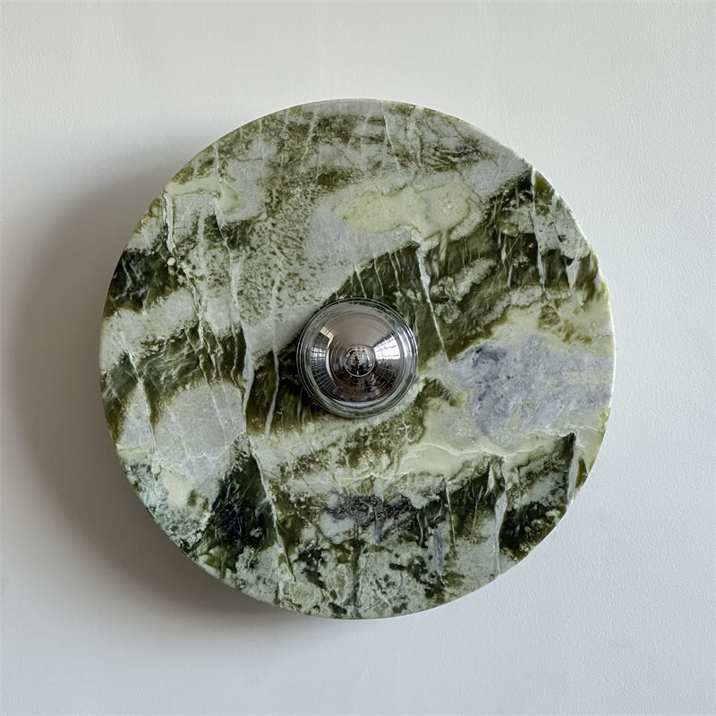Evvarel Modern Minimalist Green Marble Sconce Wall Lamp - Letslighting