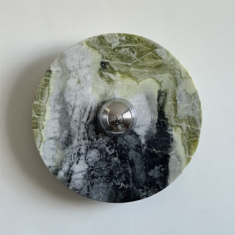 Evvarel Modern Minimalist Green Marble Sconce Wall Lamp - Letslighting