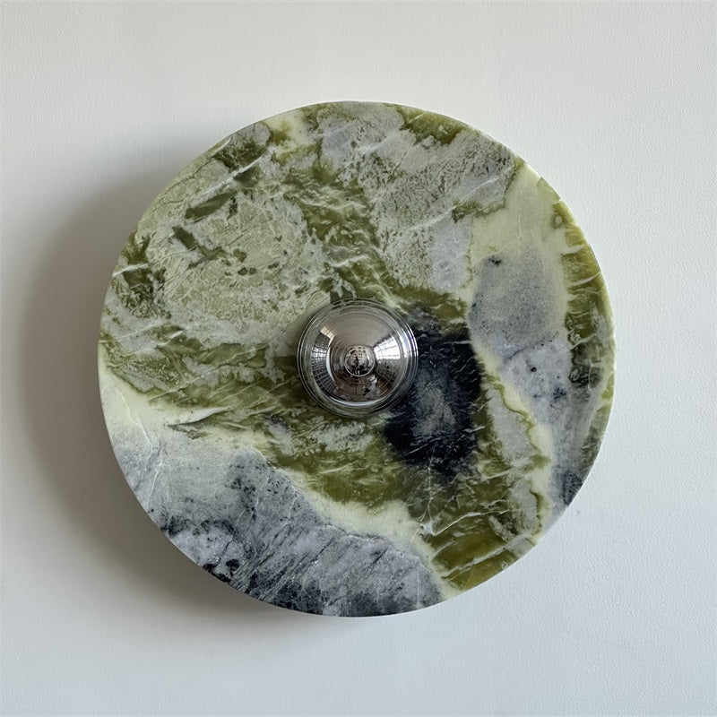Evvarel Modern Minimalist Green Marble Sconce Wall Lamp - Letslighting