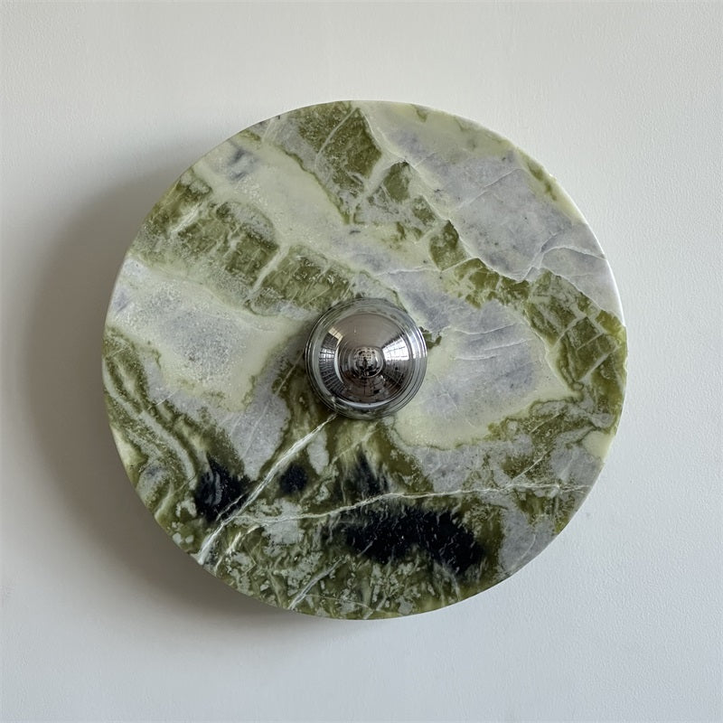 Evvarel Modern Minimalist Green Marble Sconce Wall Lamp - Letslighting